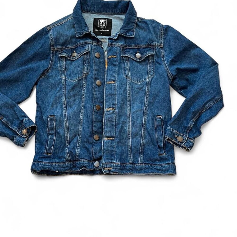 Rare Epic-Threads Men's Blue and Denim Jacket Size Large